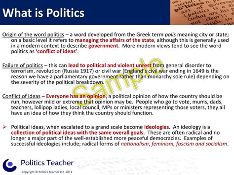 politics is quizlet